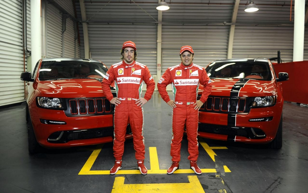 Jeep Grand Cherokee SRT8 pour les pilotes Ferrari de Formule 1