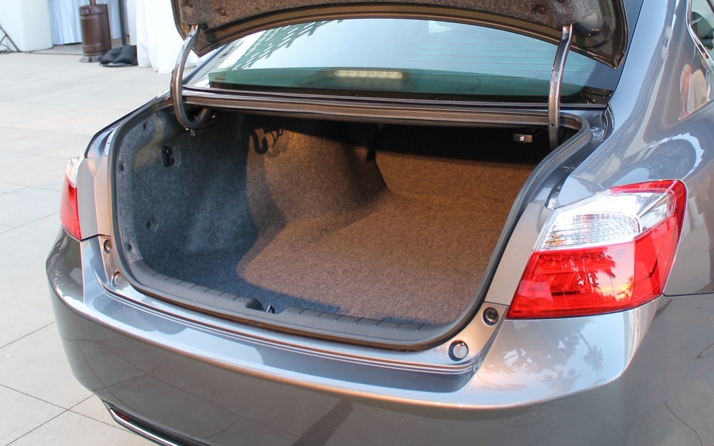 The 2013 Accord’s trunk capacity is 50 litres bigger. Picture Gallery