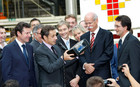 Nicolas Sarkozy et Dieter Zetsche président du groupe Daimler