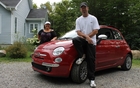 Magali Eysseric et Patrick St-Louis, nos essayeurs du mois et la Fiat 500.