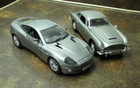 Mod&egrave;les r&eacute;duits des Aston Martin DB5 (Goldfinger) et Vanquish (Die Another Day)