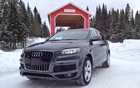 Le Audi Q7 TDI et un pont couvert des Laurentides