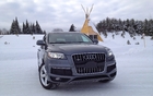 The Audi Q7 TDI on the icy skid pad at the Mécaglisse Complex in Notre-Dame-de-la-Merci, Quebec.