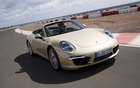 Gabriel G&eacute;linas at the wheel of the 2012 Porsche 911 Cabrio on the Circuito Mas Palomas in the Canary Islands.