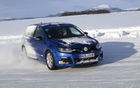 Colleague Mathieu St-Pierre refines his drifting technique in the Golf R
