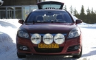 Even the taxis have a whole lot of equipment to see properly in the Arctic night