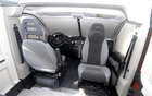 Both front seats can pivot to face the back 