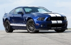 The Ford Shelby GT500 poses on the asphalt at Road Atlanta