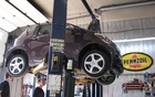 We raised the petite iQ, which weighs a mere 1,270 kg, to see what was under the hood.