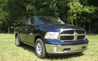 RAM 1500 SLT V6 with eight-speed automatic: 17-inch alloy rims and chrome bumpers.