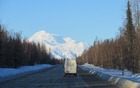 Mt. McKinley towers over everything else in Denali National Park and Reserve.