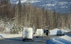 Our convoy of Sprinters trucks through Denali National Park and Reserve.