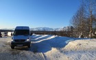 Another rest break for our workhorse Mercedes-Benz Sprinter vans.