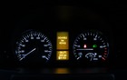 A friendly reminder from the Sprinter's dashboard about the outside temperatures (without windchill, of course).