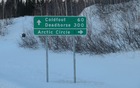 Just turn right at the sign that says 'Arctic Circle.'