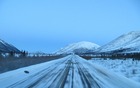 The icy Dalton becomes a blur in the failing light as we are almost at Coldfoot.