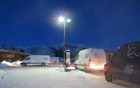 Lining up for fuel in Coldfoot, Alaska as we wait for the diesel tanker to arrive.