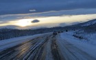 The glare off the ice constantly reminded us that bare pavement - or pavement at all - was a rarity on the Dalton Highway.