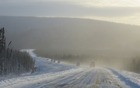 Blowing snow began to pick up on the last day of driving between Fairbanks and Anchorage.