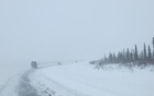 As the wind and snow continued to blow, we lost sight of not only the lead vehicle, but often the Sprinter directly in front of us.