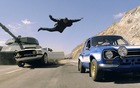 Yes, this actually happened on-screen.  Yes, that's a tank.  No, they weren't street racing.  