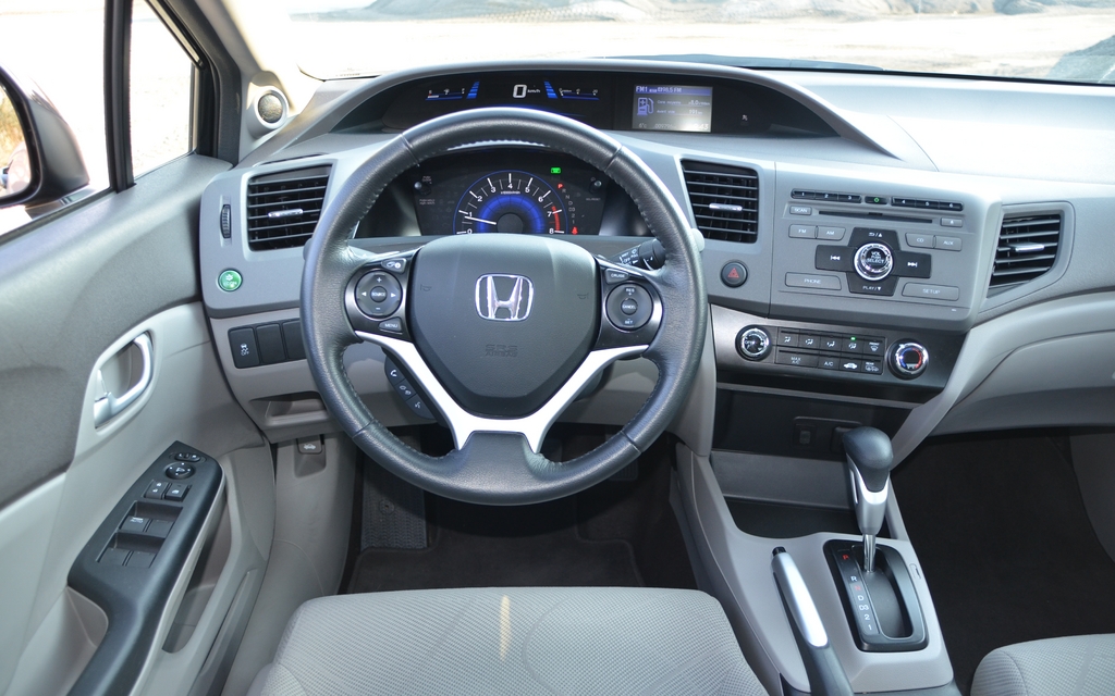 2012 Honda Civic. The new dashboard is a lot more complicated than the ...